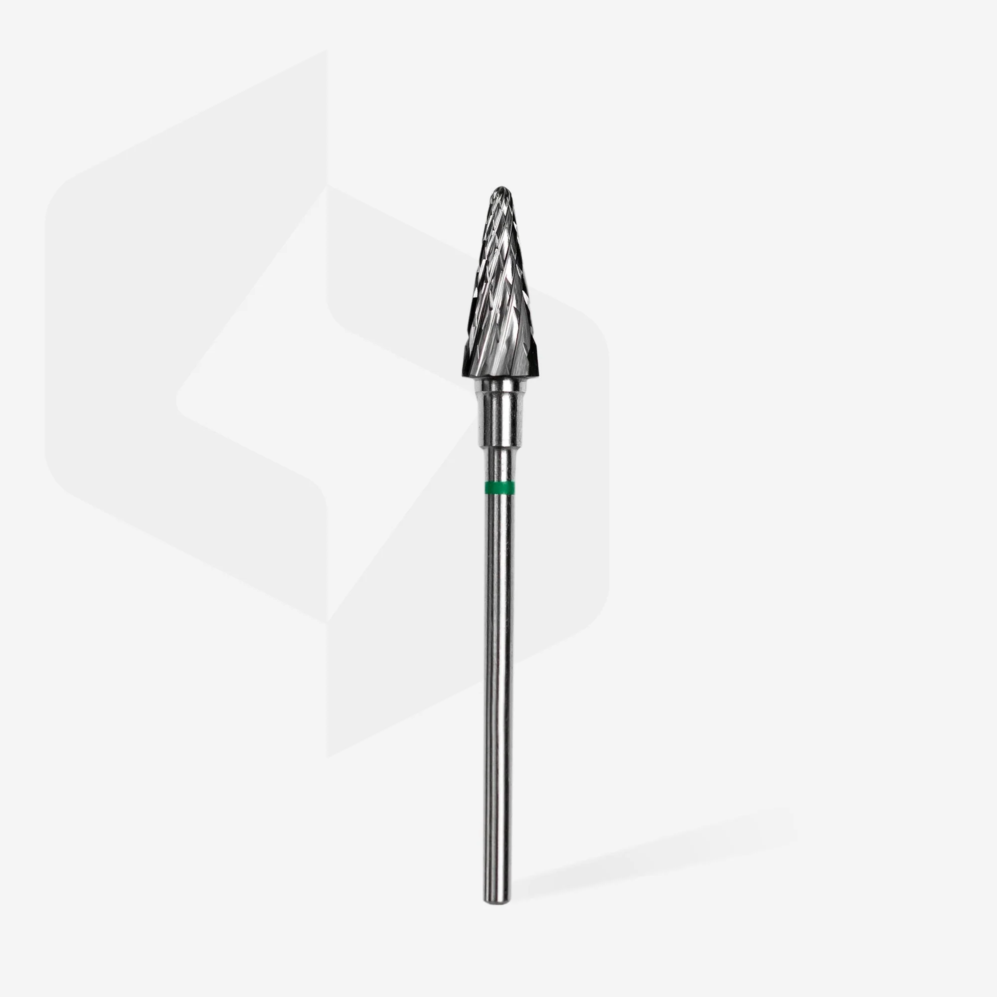 STALEKS EXPERT Carbide nail drill bit cone green, head diameter 6 mm, working part 14 mm - Image 2