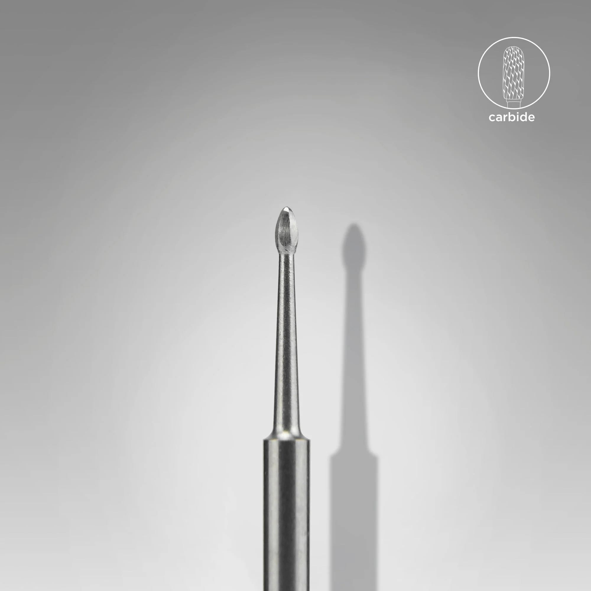 STALEKS EXPERT Carbide nail drill bit nail cleaner mini, head diameter 1,2 mm, working part 2,5 mm