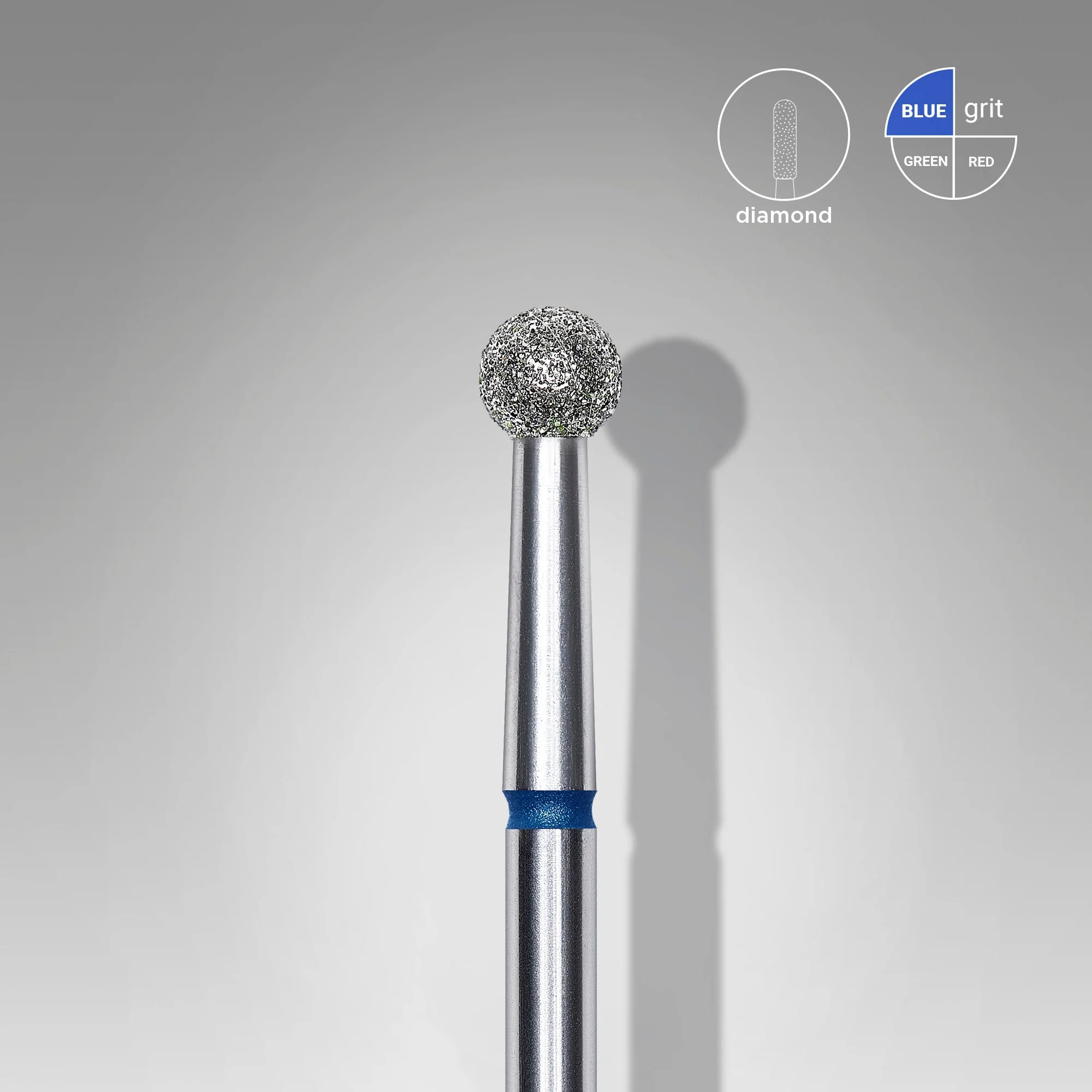 STALEKS EXPERT Diamond nail drill bit ball blue, head diameter 3,5 mm