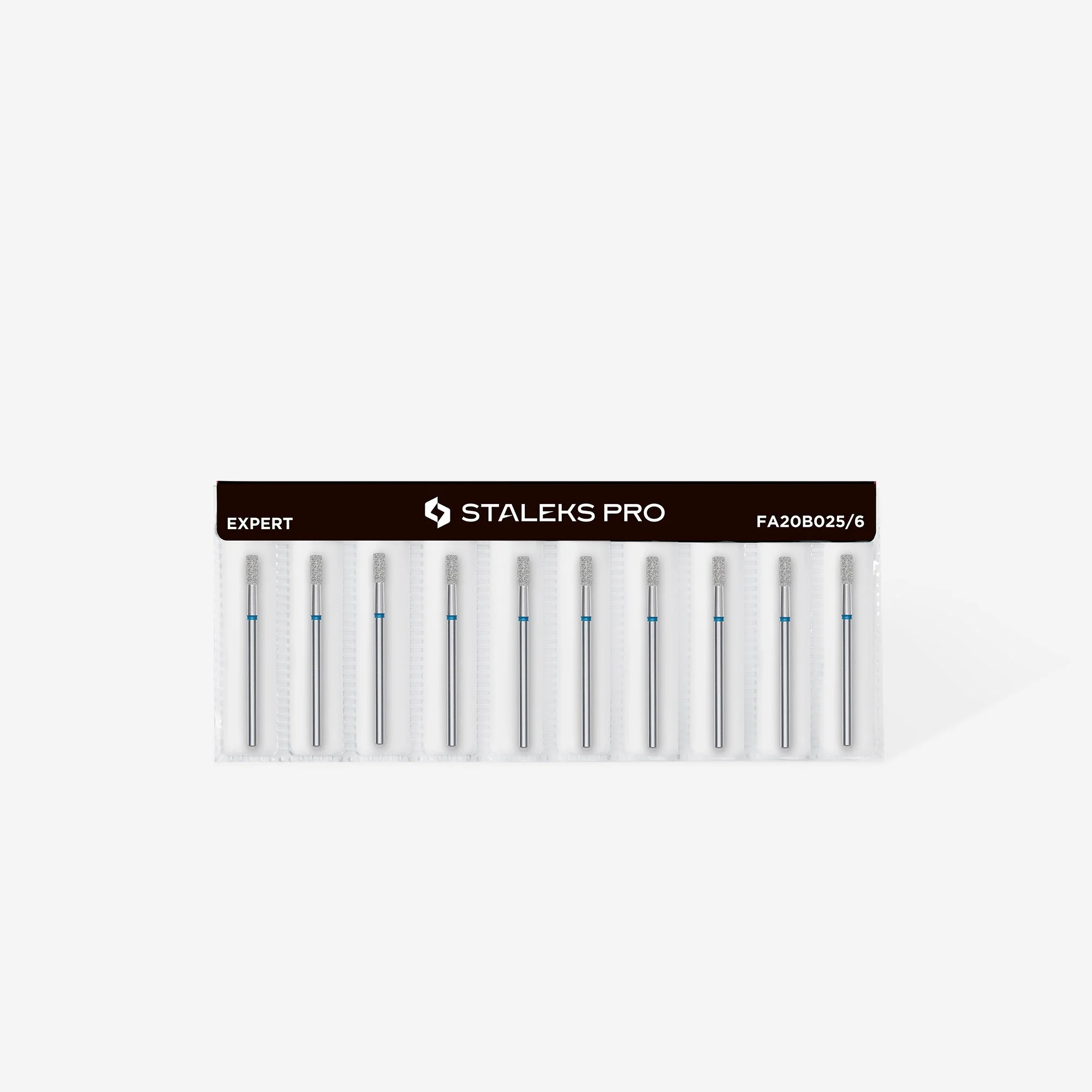 STALEKS EXPERT Diamond nail drill bit cylinder blue, head diameter 2,5 mm, working part 6 mm - Image 3