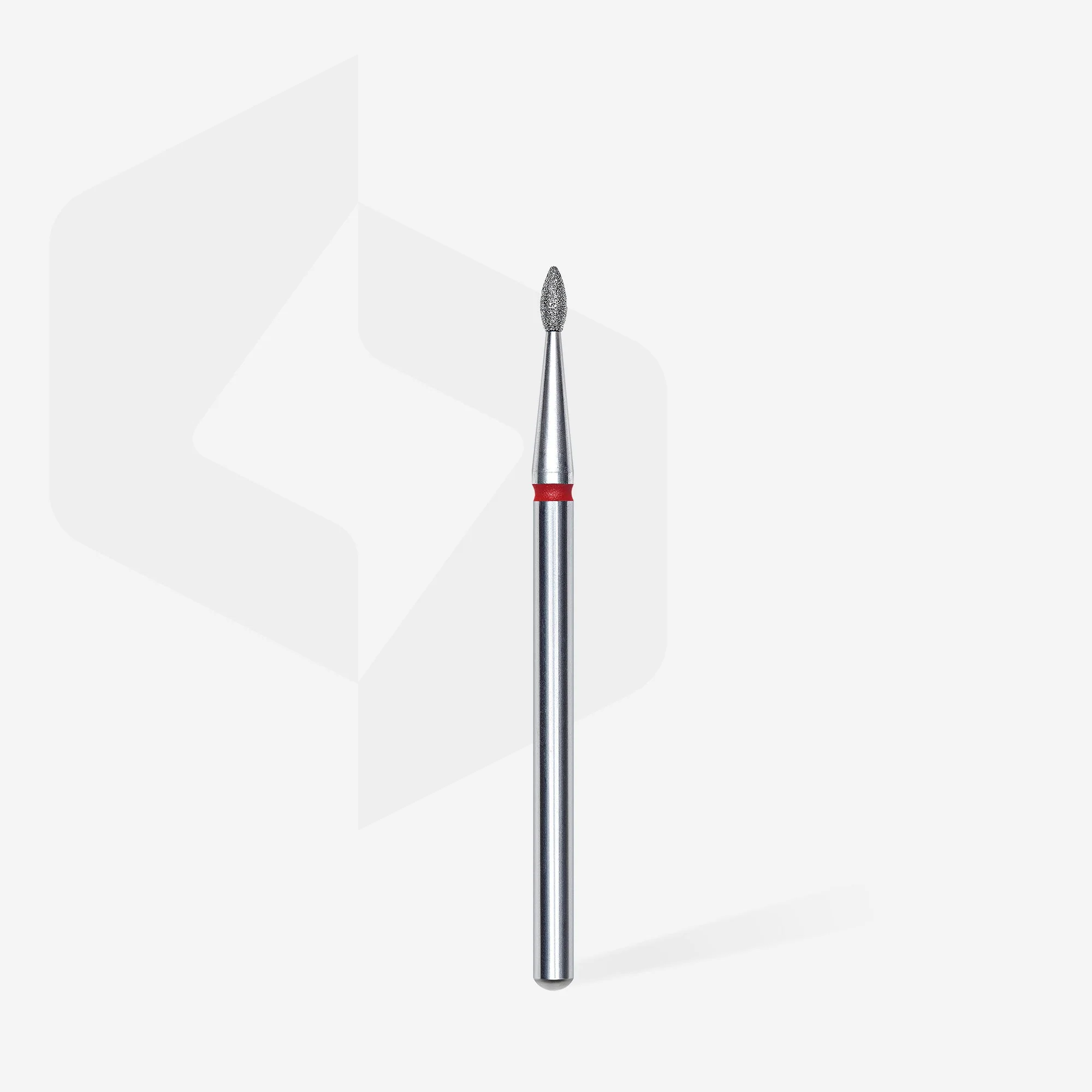 STALEKS EXPERT Diamond nail drill bit drop red, head diameter 1,6 mm, working part 4 mm - Image 2