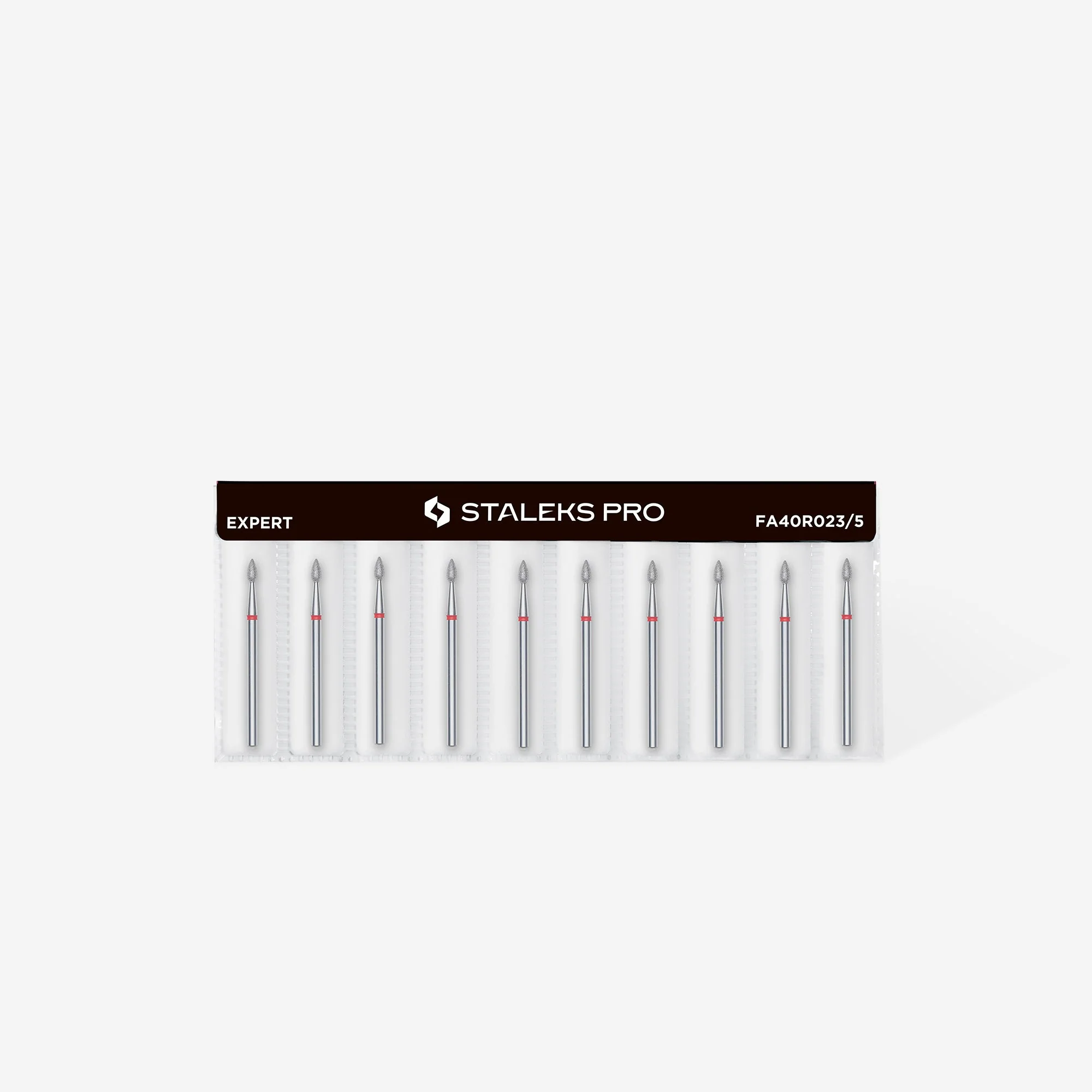 STALEKS EXPERT Diamond nail drill bit drop red, head diameter 2,3 mm, working part 5 mm - Image 3