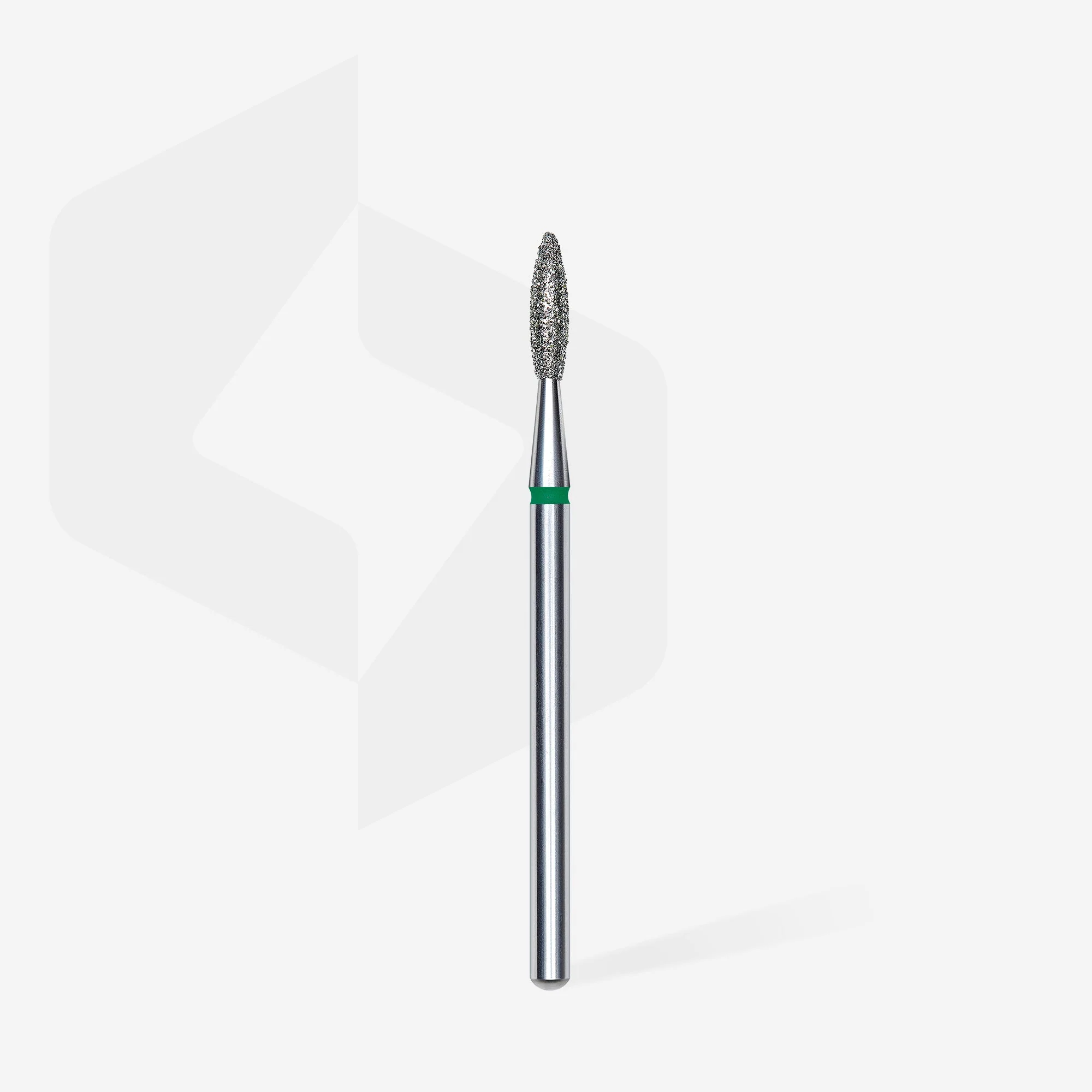 STALEKS EXPERT Diamond nail drill bit flame green, head diameter 2,1 mm, working part 8 mm - Image 2