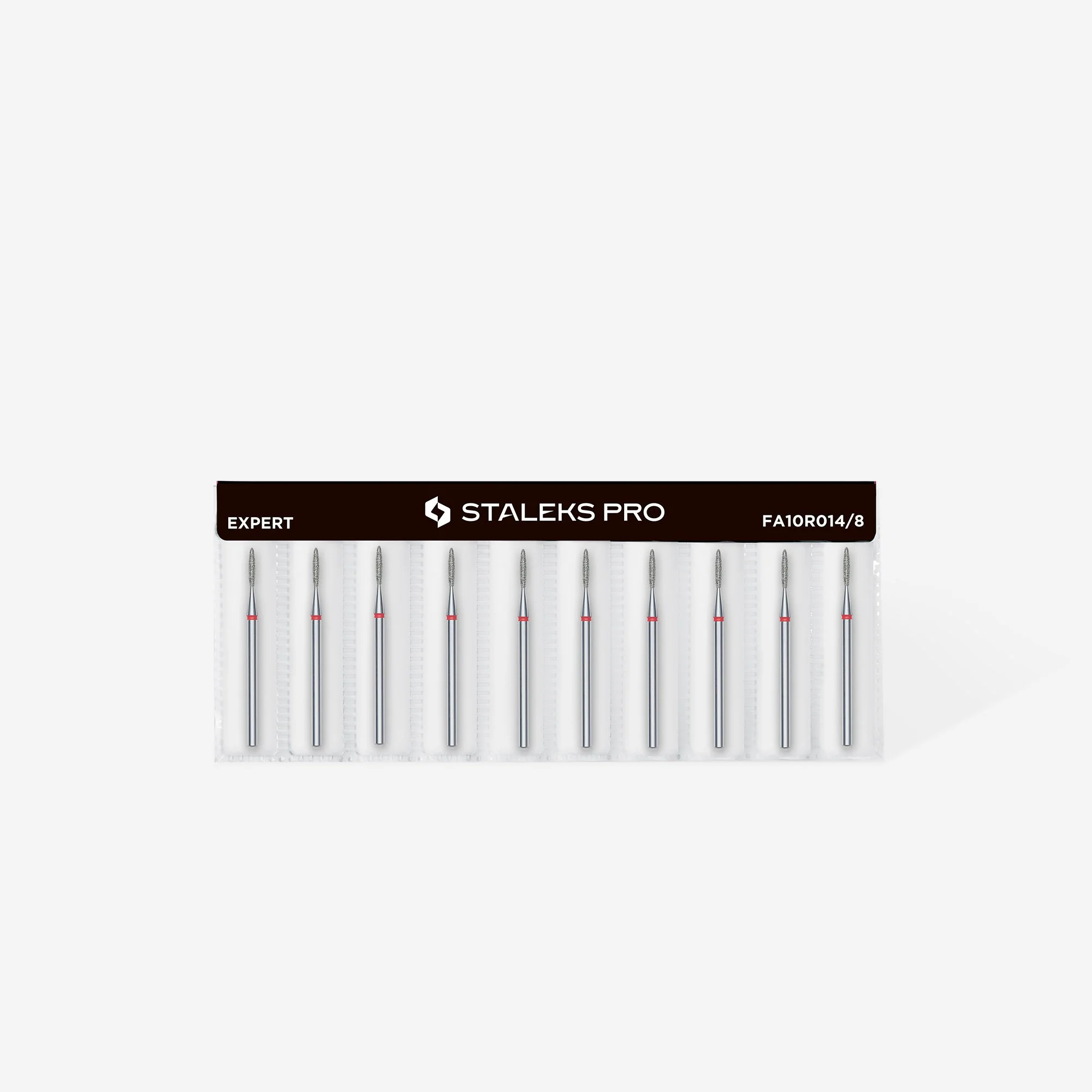 STALEKS EXPERT Diamond nail drill bit flame red, head diameter 1,4 mm, working part 8 mm - Image 3