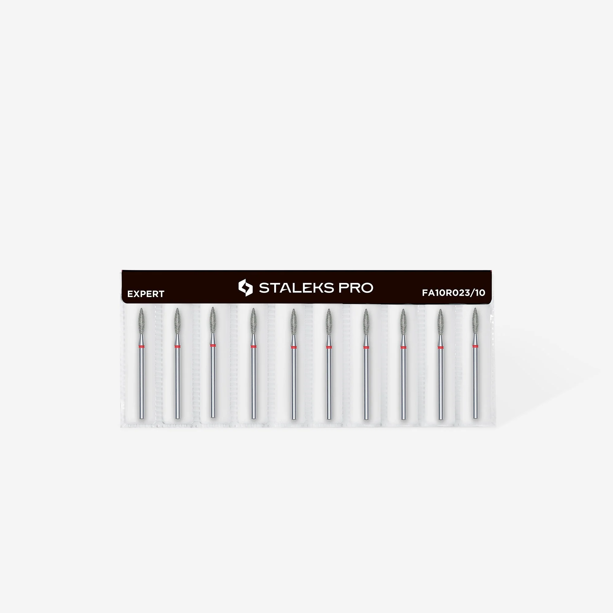 STALEKS EXPERT Diamond nail drill bit flame red, head diameter 2,3 mm, working part 10 mm - Image 3