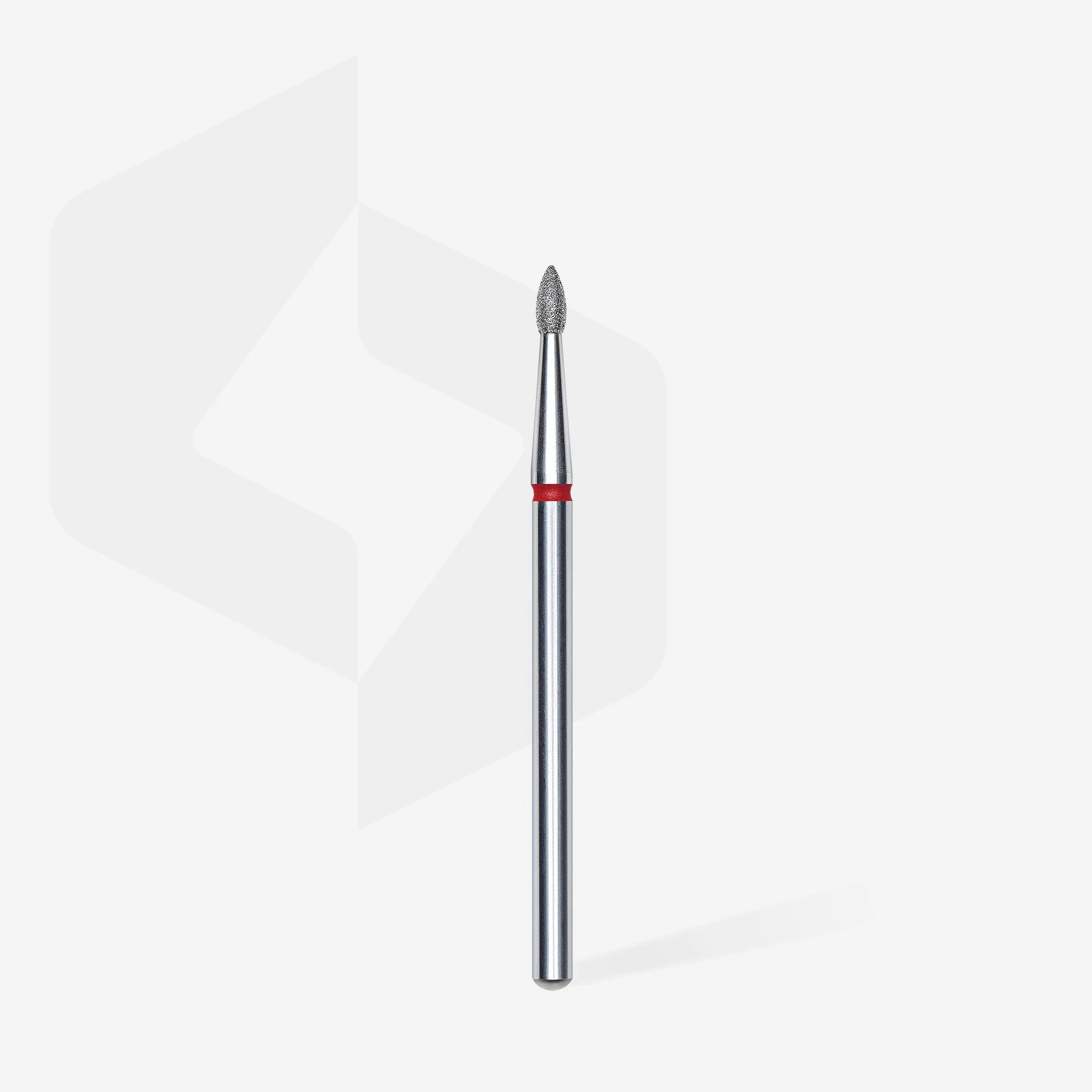 STALEKS EXPERT Diamond nail drill bit pointed bud red, head diameter 1,8 mm, working part 4 mm - Image 2