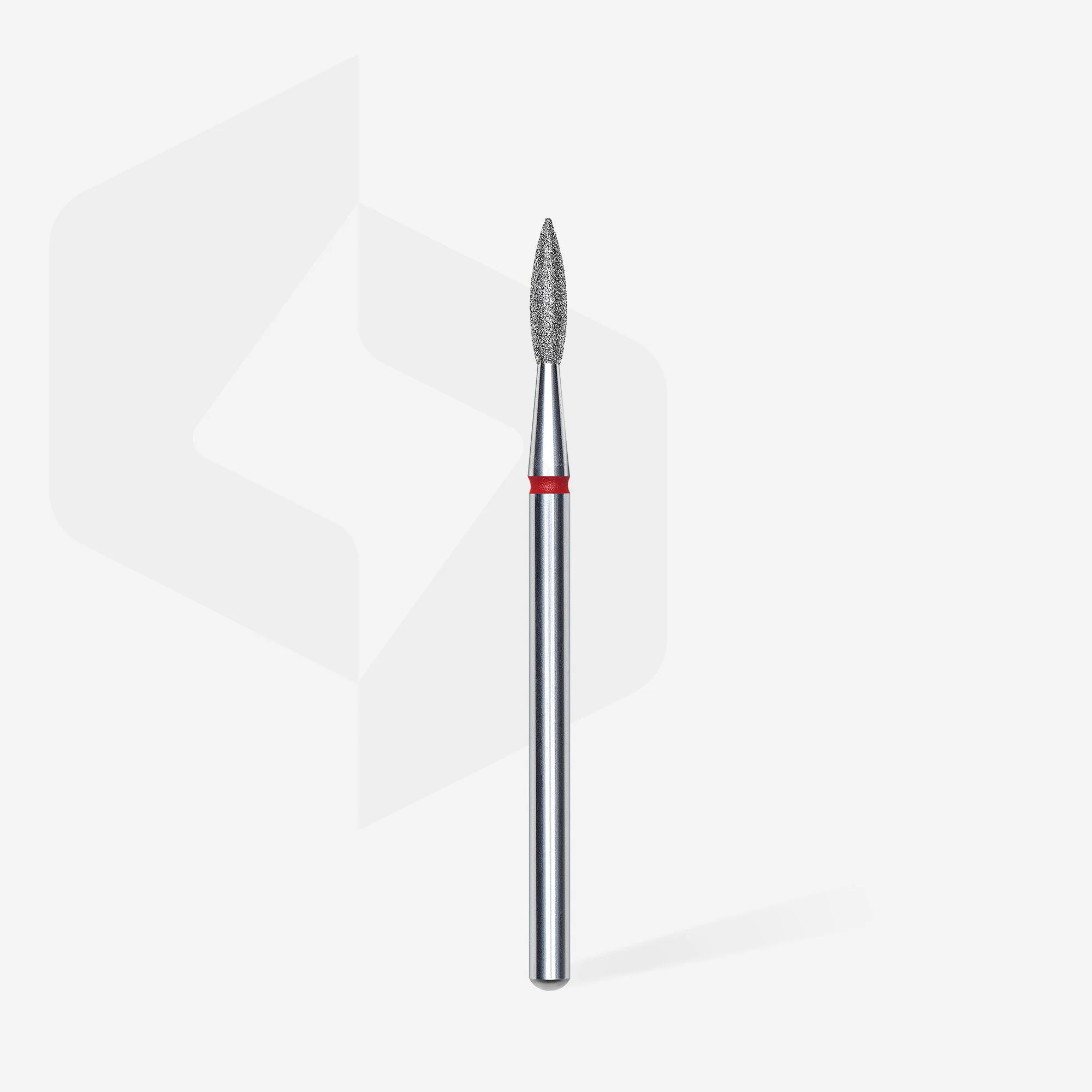 STALEKS EXPERT Diamond nail drill bit pointed flame red, head diameter 2,1 mm, working part 8 mm - Image 2