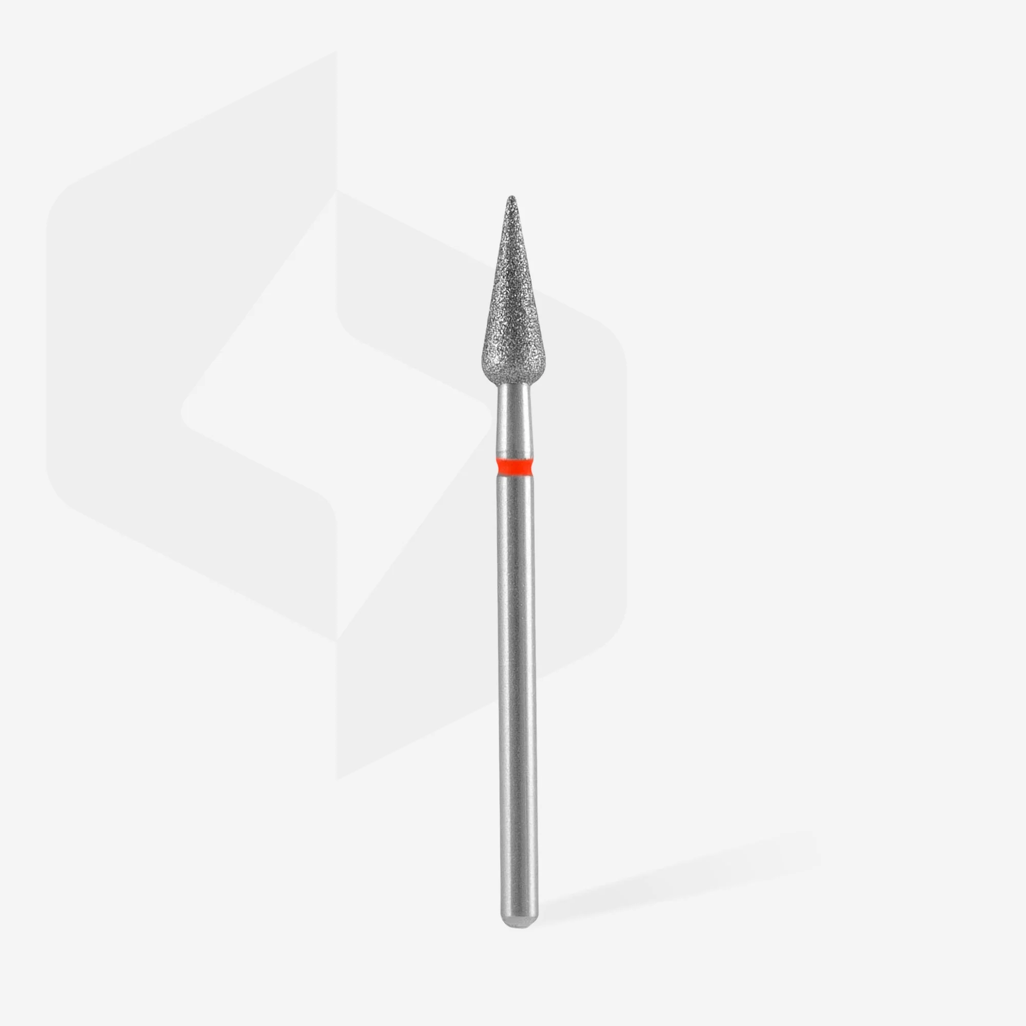 STALEKS EXPERT Diamond nail drill bit pointed pear red, head diameter 4 mm, working part 12 mm - Image 2