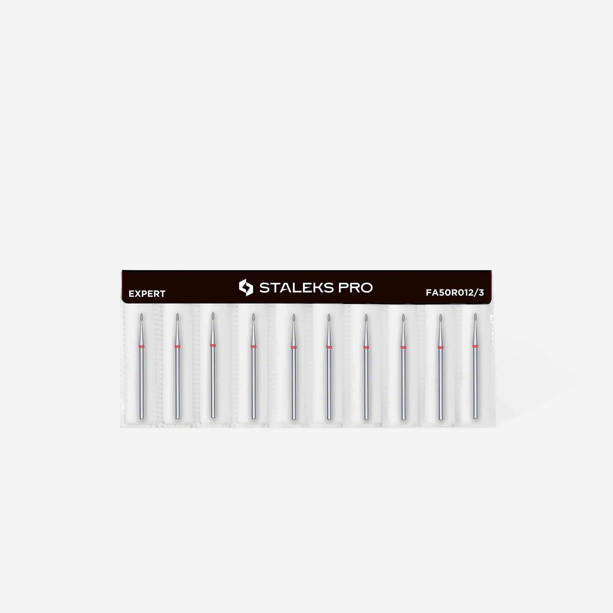 STALEKS EXPERT Diamond nail drill bit rounded bud red, head diameter 1,2 mm, working part 3 mm - Image 3