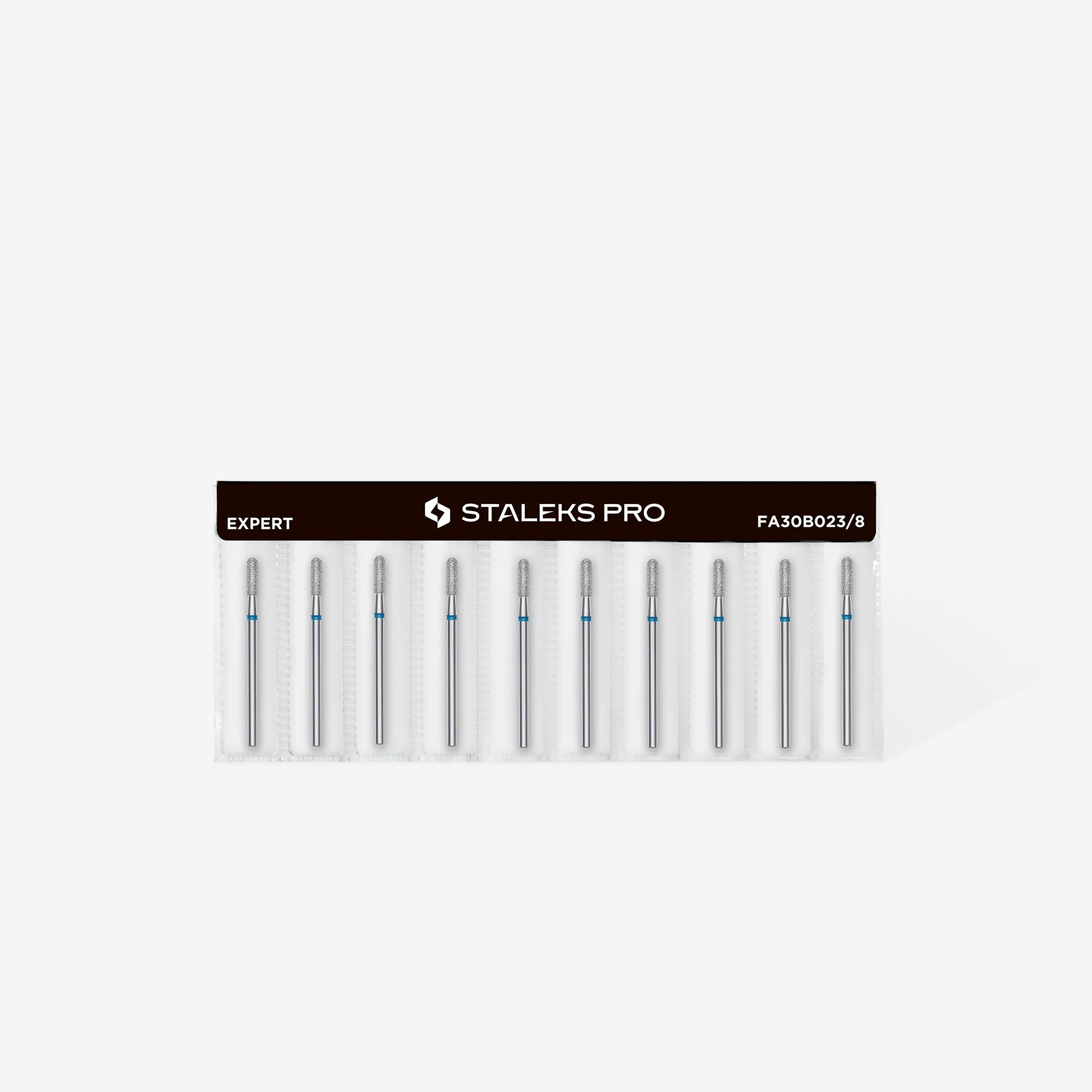 STALEKS EXPERT Diamond nail drill bit rounded cylinder blue, head diameter 2,3 mm, working part 8 mm - Image 3