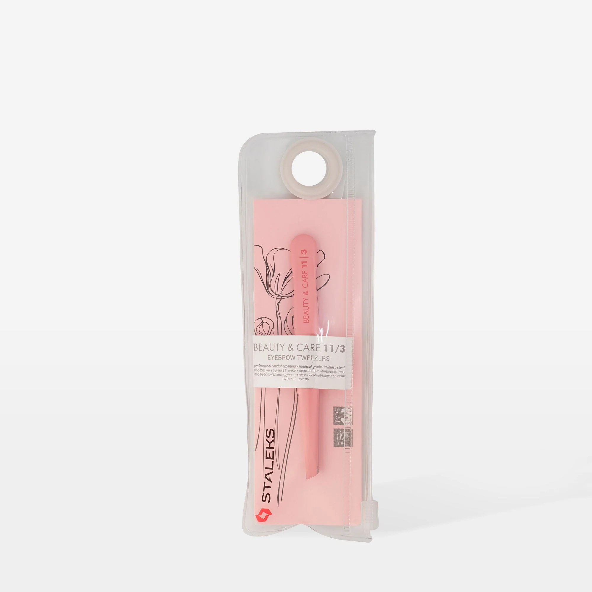 STALEKS BEAUTY & CARE 11 TYPE 3 Eyebrow tweezers wide beveled - Image 4
