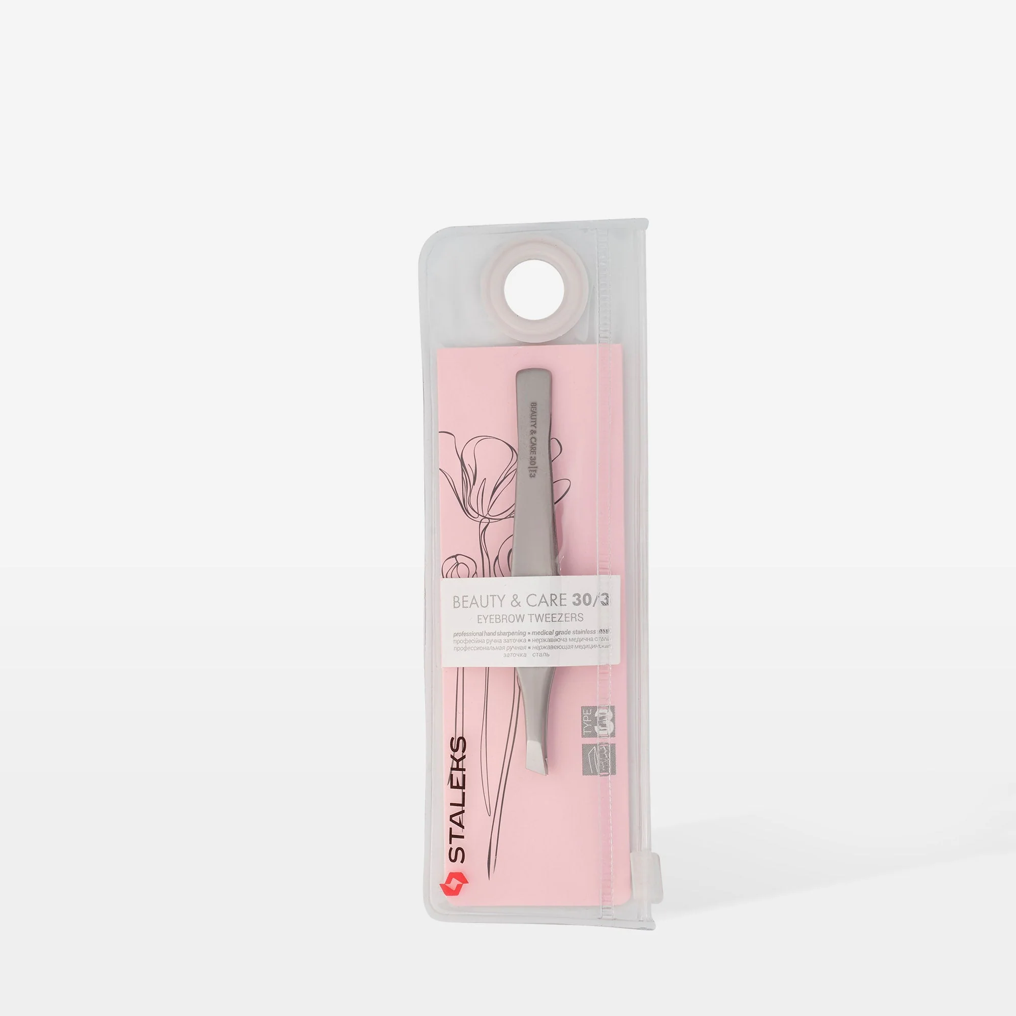STALEKS BEAUTY & CARE 30 TYPE 3 Eyebrow tweezers wide beveled - Image 4