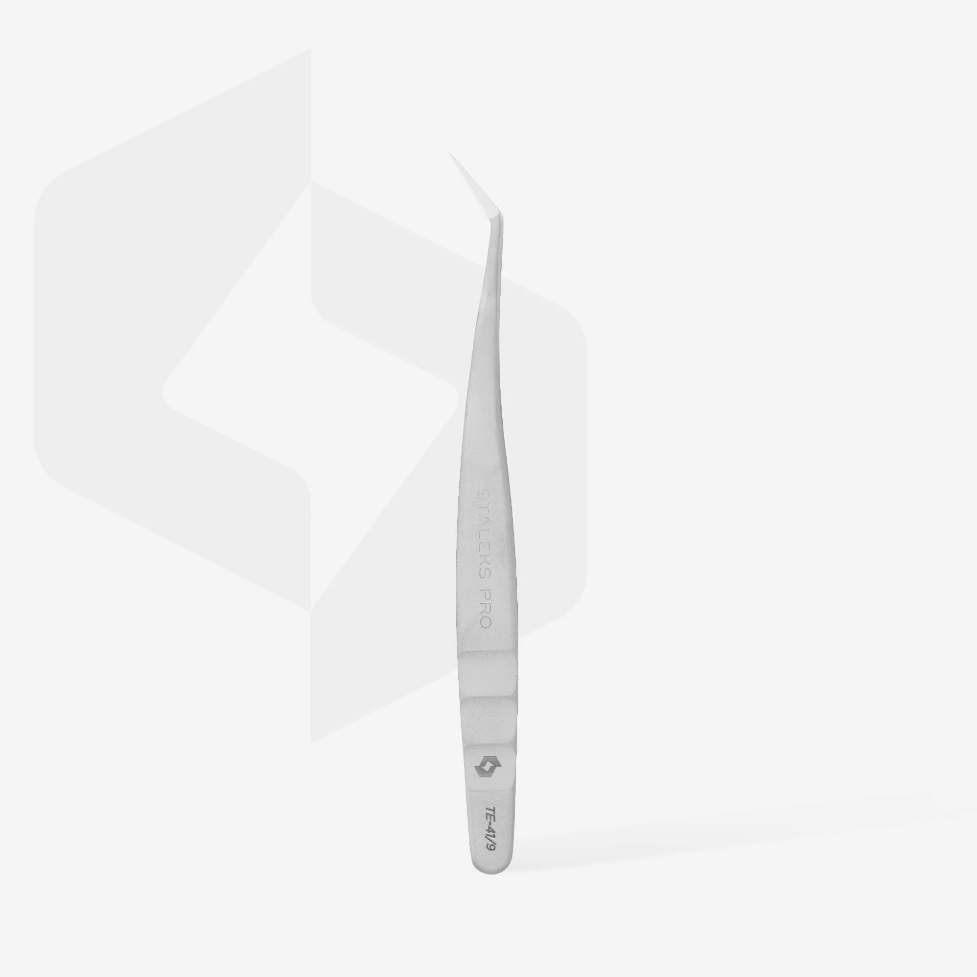 STALEKS EXPERT 41 TYPE 9 Professional lash tweezers with fiber tips, L-shaped, 35' - Image 3