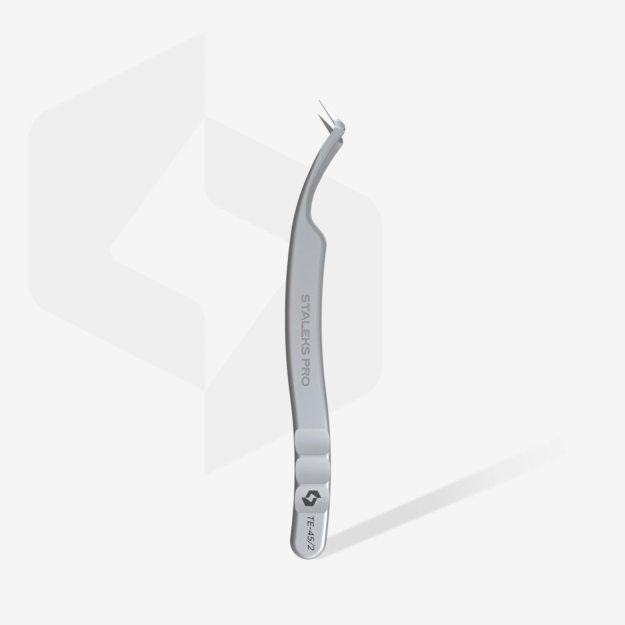 STALEKS EXPERT 45 TYPE 2 Professional lash tweezers with fiber tips, L-shaped, 40' - Image 3